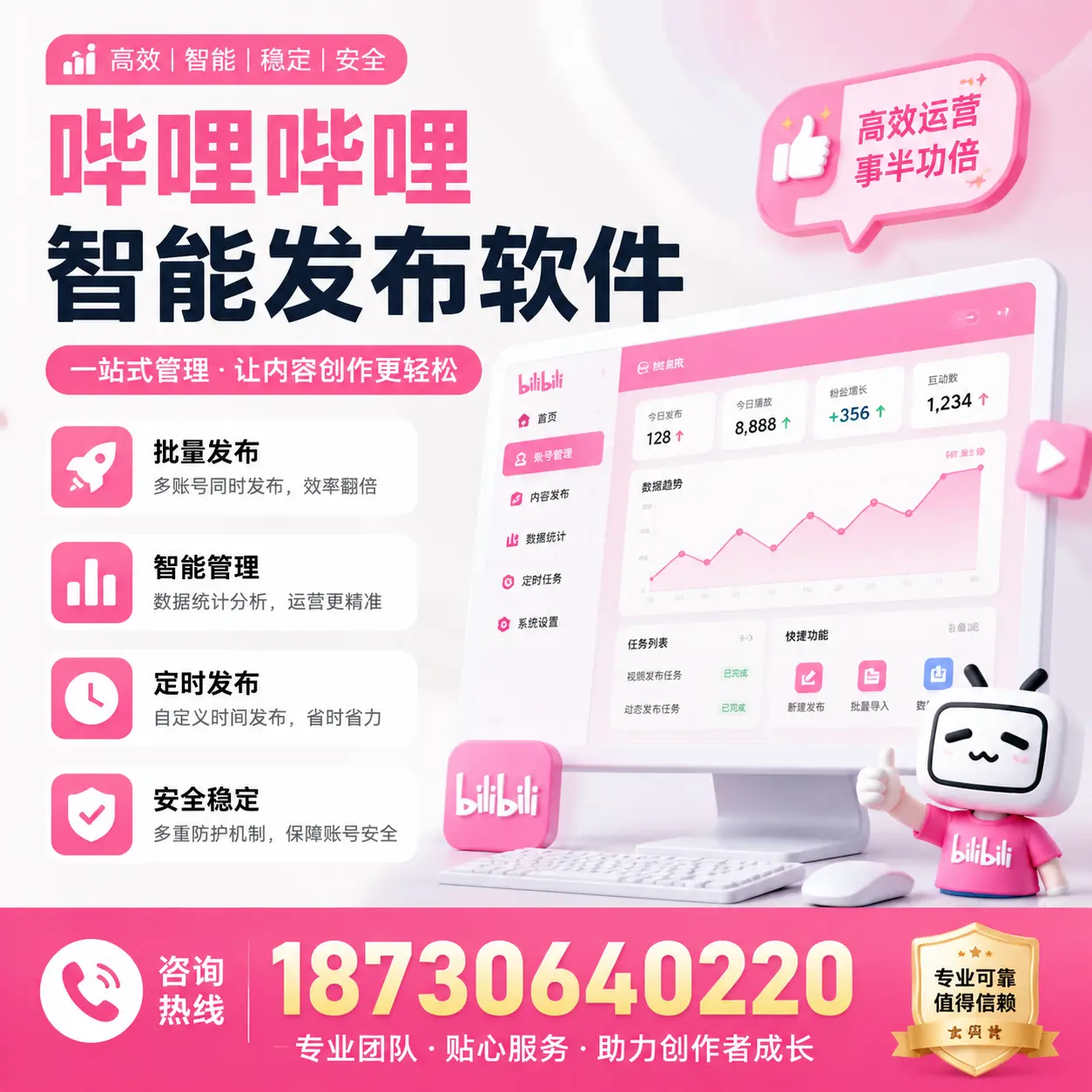 如何评估哔哩哔哩智能发布软件的ROI？琼中 企业必读